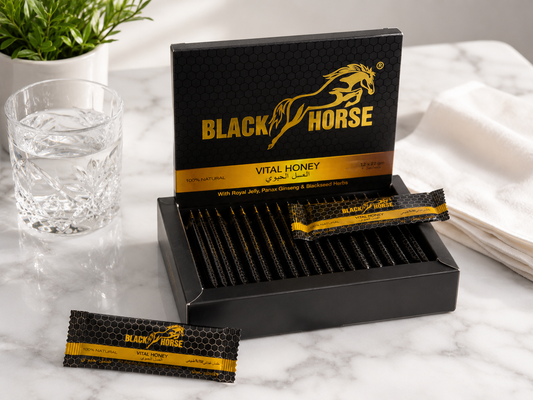 Black Horsh vital honey 10 gm 24 sachets