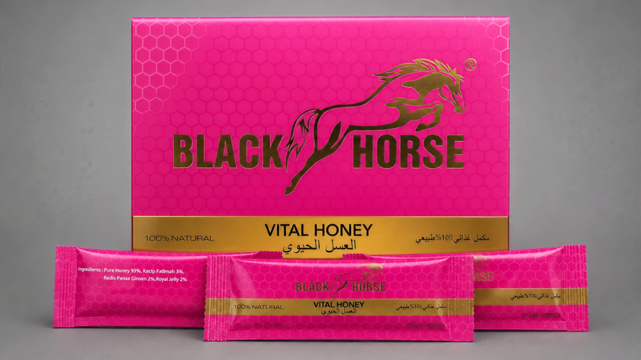 Black horsh vital honey for woman 10 gm 24 sachets