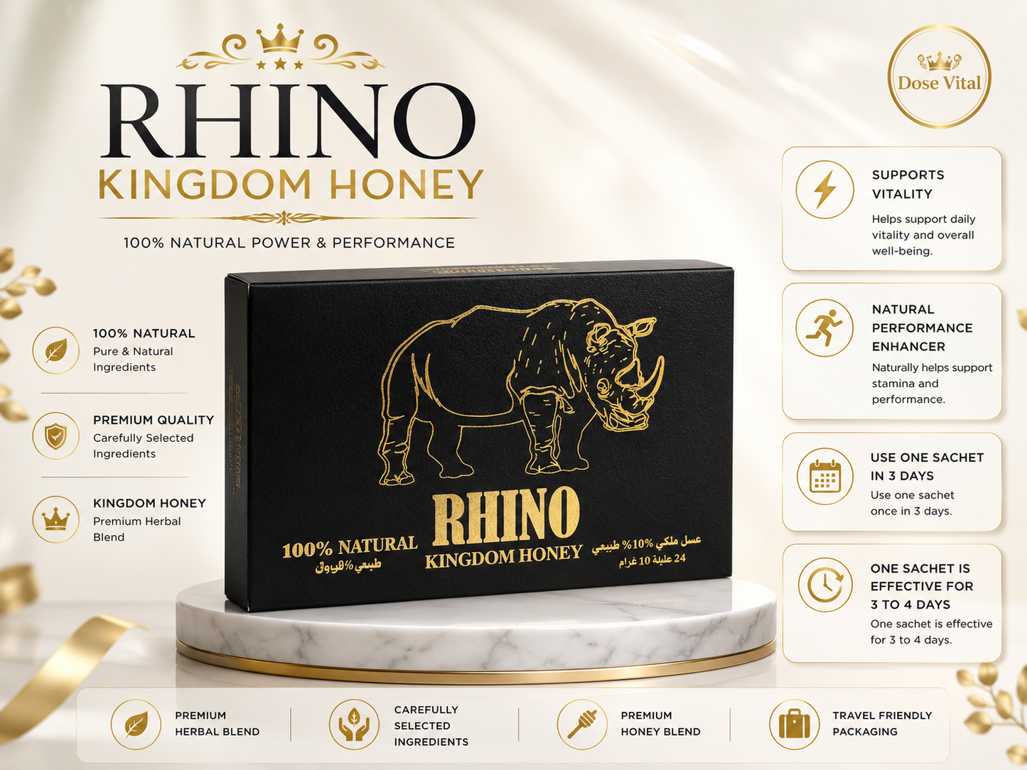 Rhino Kingdom Honey 10gm 24 Sachets