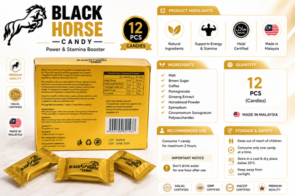 Black Horse Candy 12 pcs 4.3 Gm