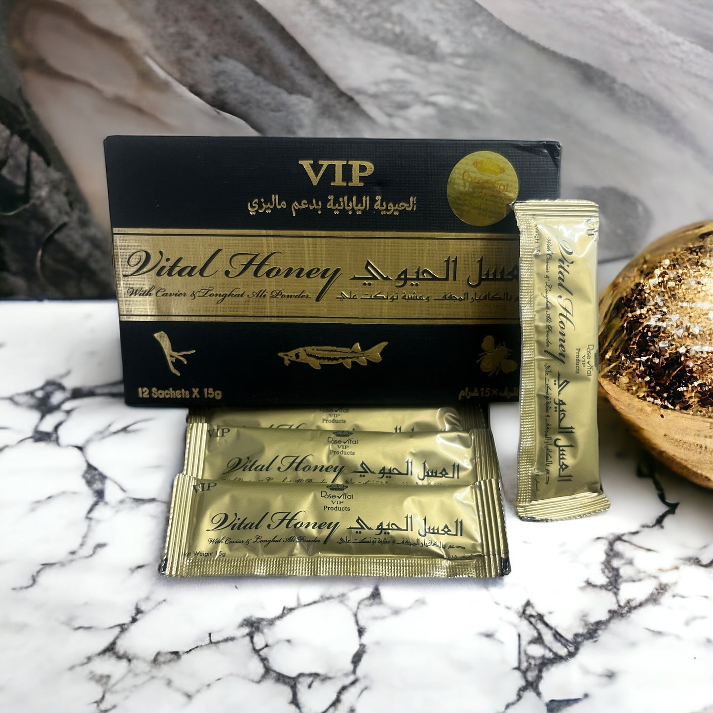 VIP Vital honey 15 Gm 12 Sachets