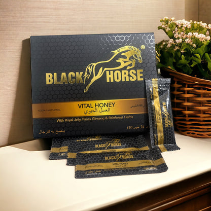 Black horsh vital honey 10 gm 24 sachets