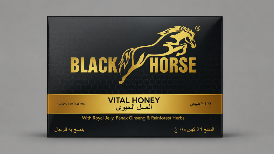 Black Horsh vital honey 10 gm 24 sachets