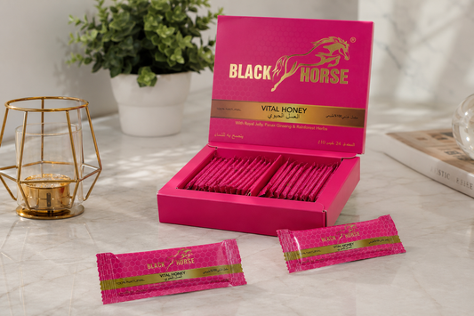 Black horsh vital honey for woman 10 gm 24 sachets